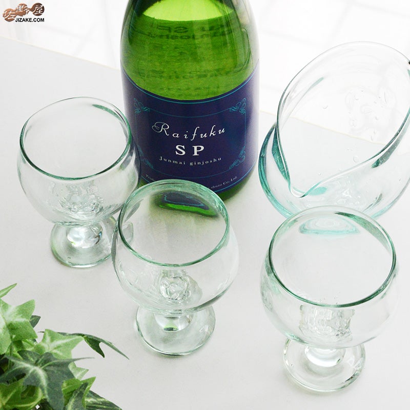 glassimeca　神永朱美　琵琶湖彩　ワイングラス（水色）