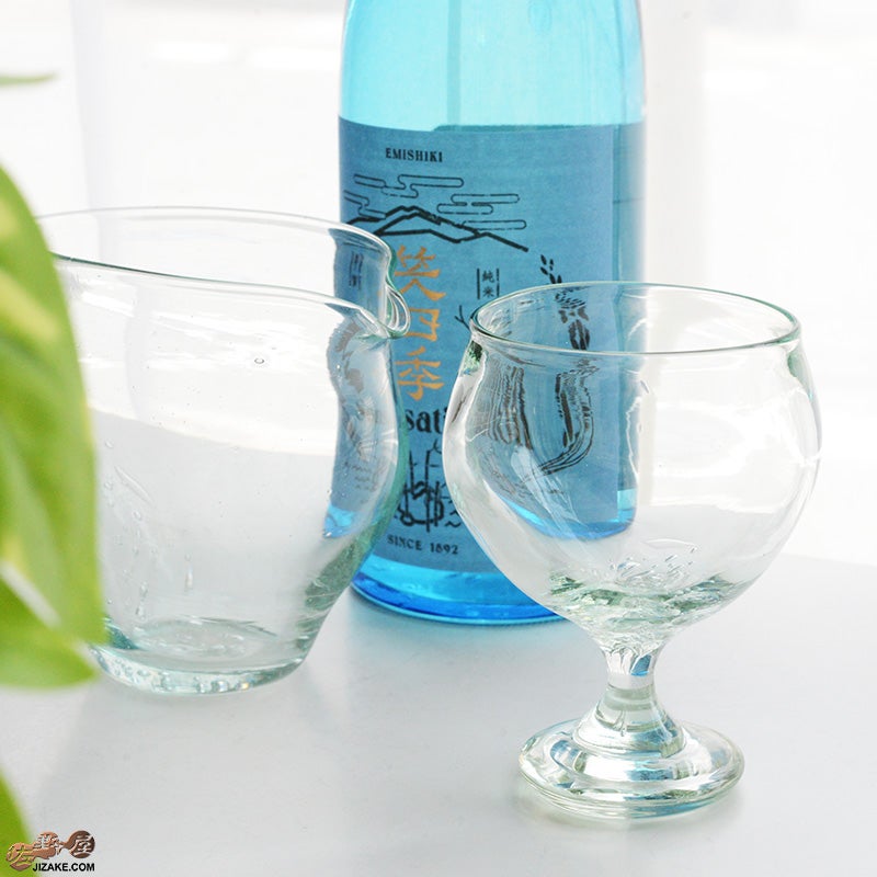 glassimeca　神永朱美　琵琶湖彩　ワイングラス（水色）