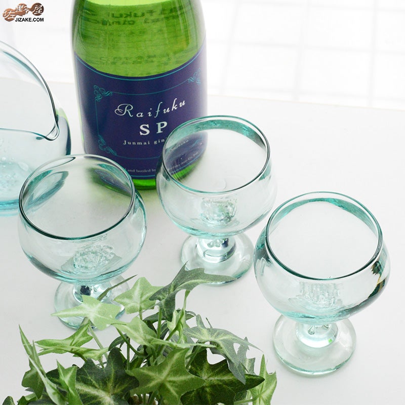 glassimeca　神永朱美　琵琶湖彩　ワイングラス（空色）