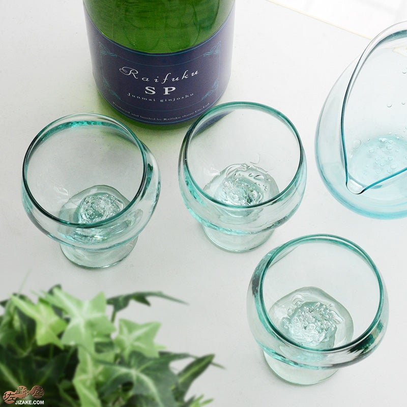 glassimeca　神永朱美　琵琶湖彩　ワイングラス（空色）