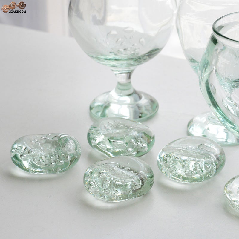 glassimeca　神永朱美　琵琶湖彩　箸置き（水色）