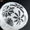 塩原清夏　切子ぐいのみ　flower 白