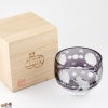 JOEglass　切子丸杯　戯れ猫　紫　ちょいちょい