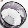 JOEglass　切子丸杯　戯れ猫　紫　ごろん　けりけり