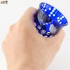 JOEglass　切子天開杯　戯れ猫　けりけり　ルリ　小