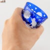 JOEglass　切子天開杯　戯れ猫　ちょいちょい花　ルリ