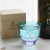 JOEglass　切子天開杯　戯れ猫　ちょいちょい花　グリーン×ネオジウム
